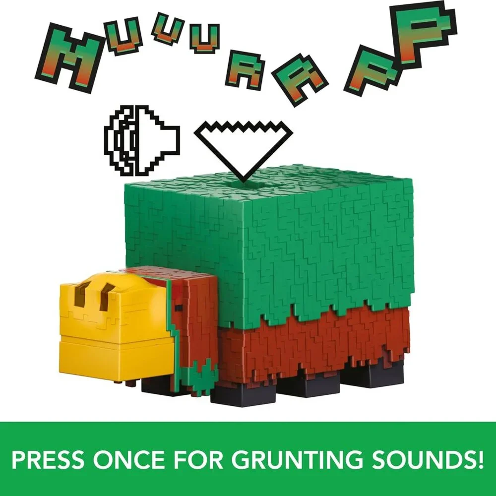 NEW Mattel Minecraft Sniffer Action Figure with Sounds & Pixelated Design 7